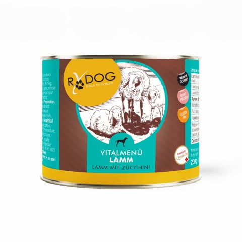 Hond Natvoer RyDog Vitaal Menu Lam 200g 6 Stuk -1- Anifit